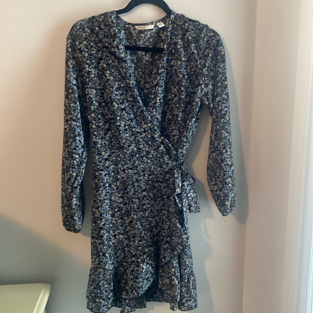 Only | Floral wrap dress, 40 (medium)